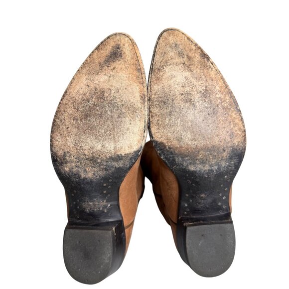 Vintage 80s Larry Mahan Womens Western Style Cow Girl Boots Soft Leather 7B - Picture 7 of 10